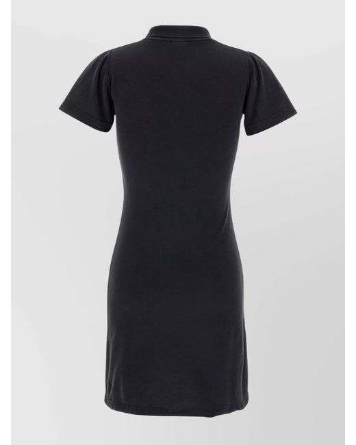 Balenciaga Black Cotton Mini Polo Dress