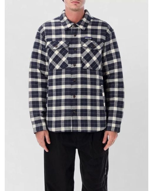 Patagonia Blue Cotton Flannel Shirt for men