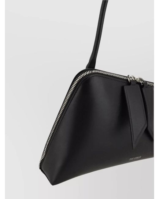 The Attico Black Sunrise Geometric Leather Shoulder Bag