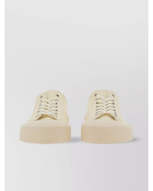 Jil Sander Natural Leather Low-Top Sneakers for men