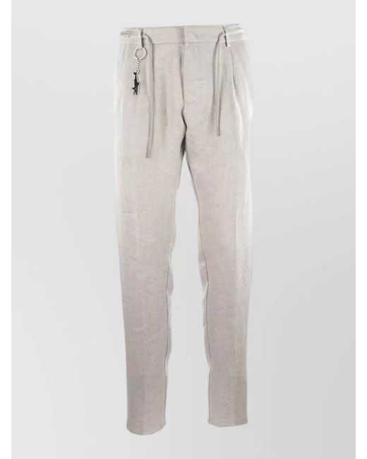 Paul & Shark Gray Trousers Keychain Detail Back And Side Pockets for men