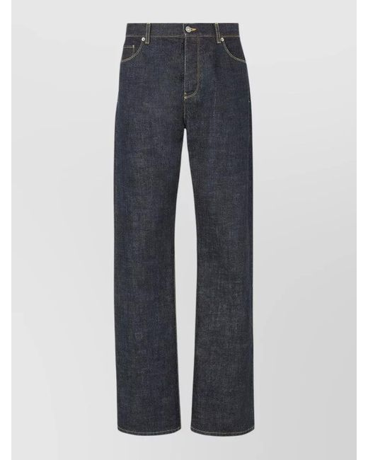 Fendi Blue Denim Regular-Fit Jeans for men