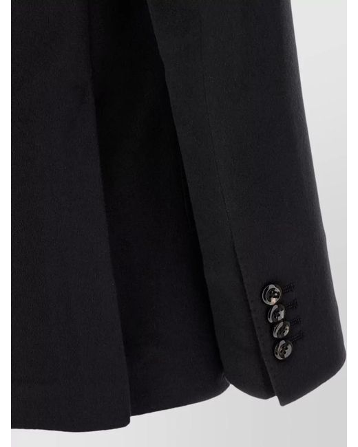 Tagliatore Black Cashmere Double-Breasted Blazer for men