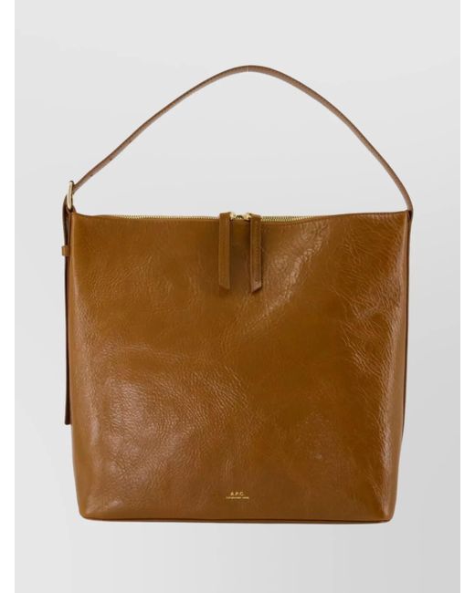 A.P.C. Brown Shoulder Bag Adjustable Strap