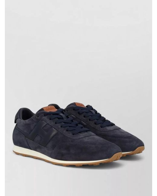 Hogan Blue Leather Low-Top Sneakers for men