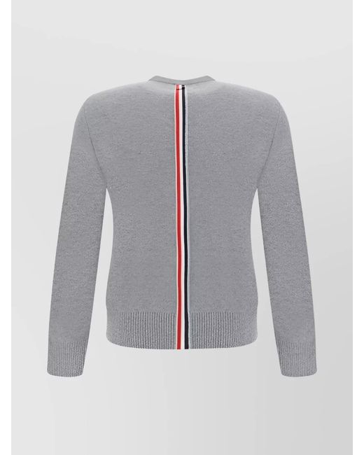 Thom Browne Gray Wool Crewneck Jumper for men