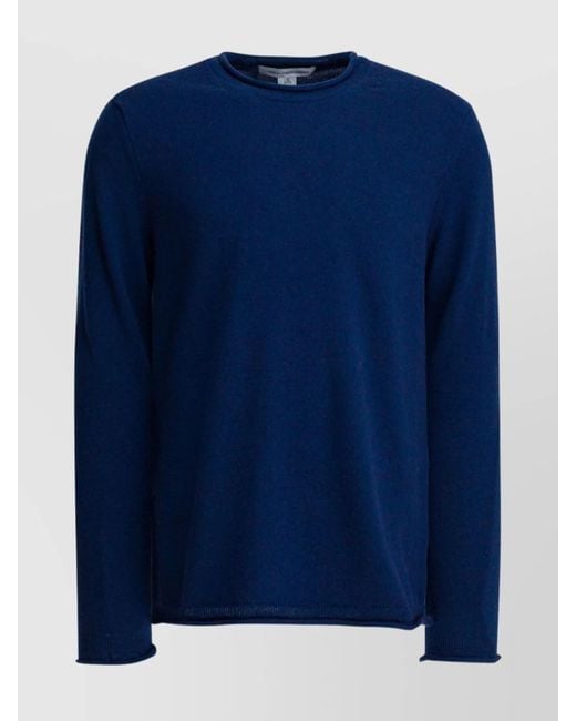 Comme des Garçons Blue Wool Crewneck Jumper for men