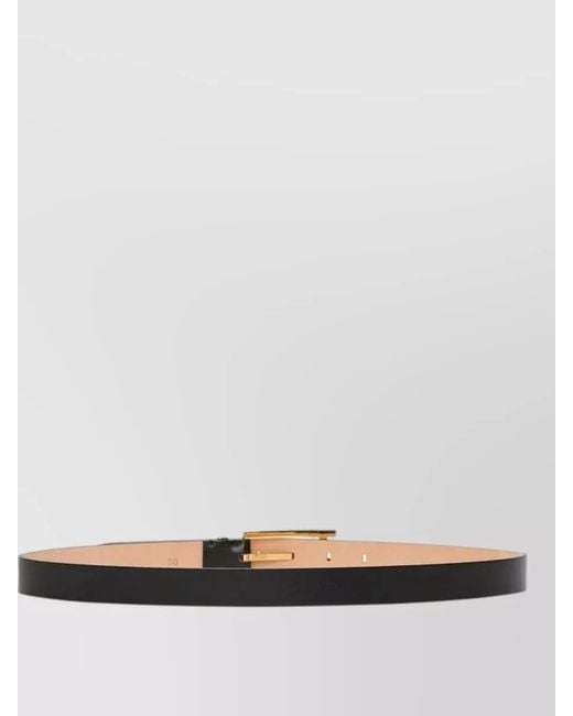 Victoria Beckham White Leather Belt 2.5 Cm