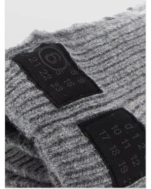 MM6 by Maison Margiela Gray Wool Gloves