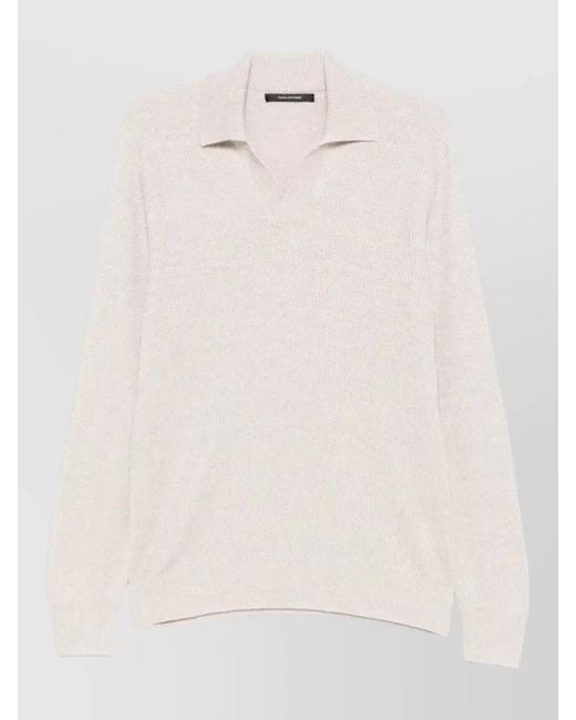Tagliatore Natural Ribbed Cotton Jumper for men