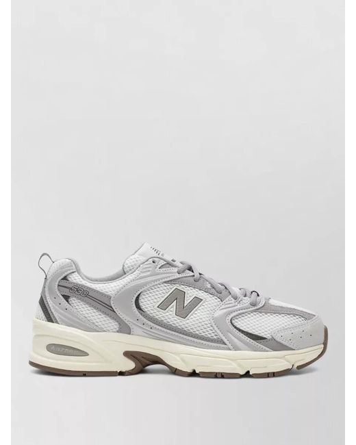 New Balance White Mesh Sneakers Pull Tab Rubber Sole for men
