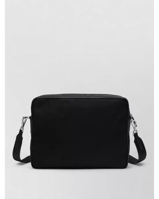 Prada Black Crossbody Bag Adjustable Strap Rectangular Shape for men
