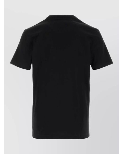 Dolce & Gabbana Black Cotton T Shirt Short Sleeves Crew Neck for men