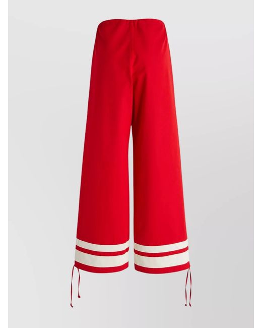 Gucci Red Cotton Trousers