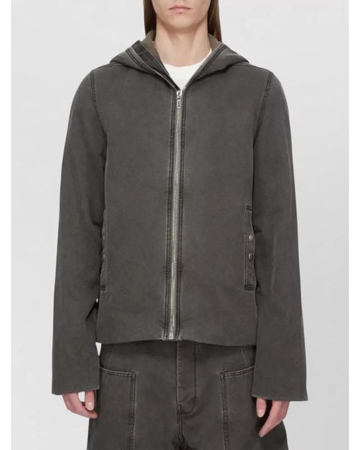 Rick Owens Gray Padded Denim Jacket for men