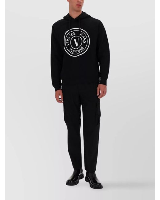 Versace Jeans Couture Black Logo Hoodie for men