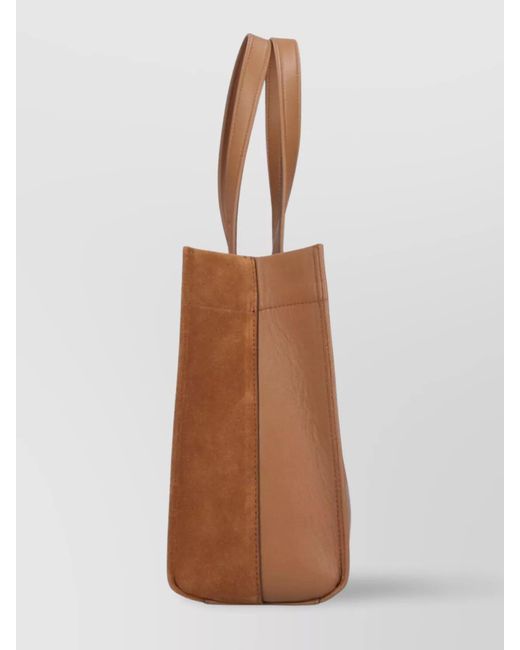 Anya Hindmarch Brown Shopper Leather Tote Bag