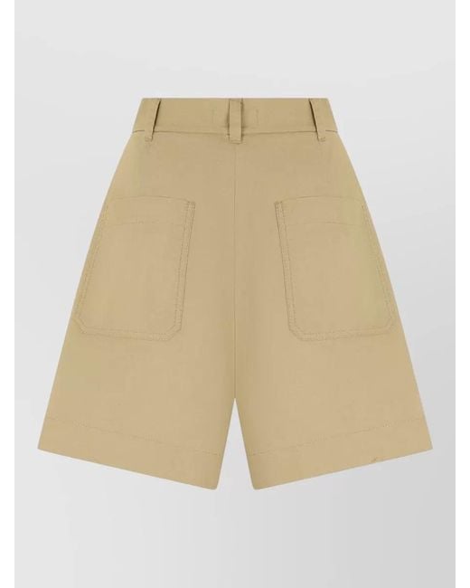 Weekend by Maxmara Natural High Waist Cotton Bermuda Shorts