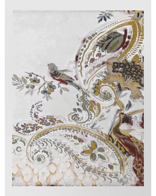 Etro Multicolor Cashmere Blend Scarf Animalier Paisley Floral