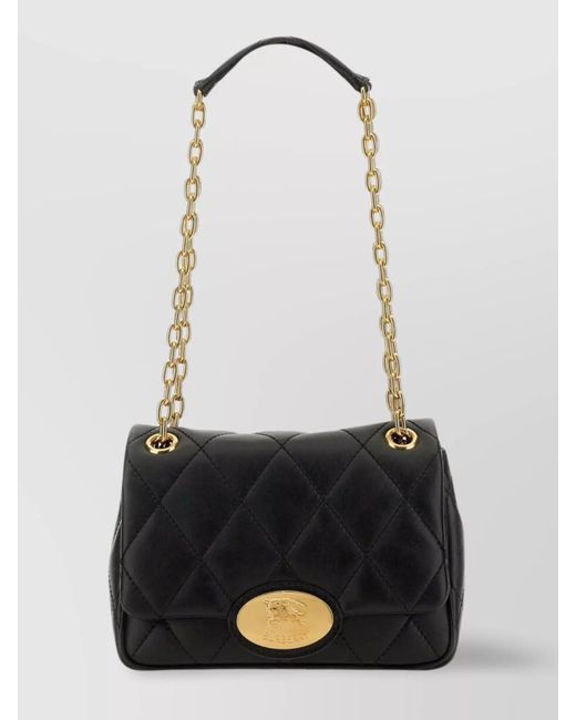 Burberry Black Quilted Calf Leather Small Crossbody Bag