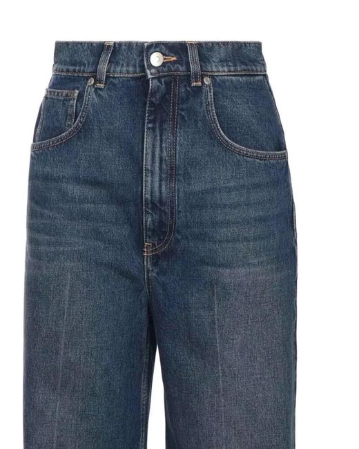 Stella McCartney Blue Denim High-Rise Wide-Leg Jeans
