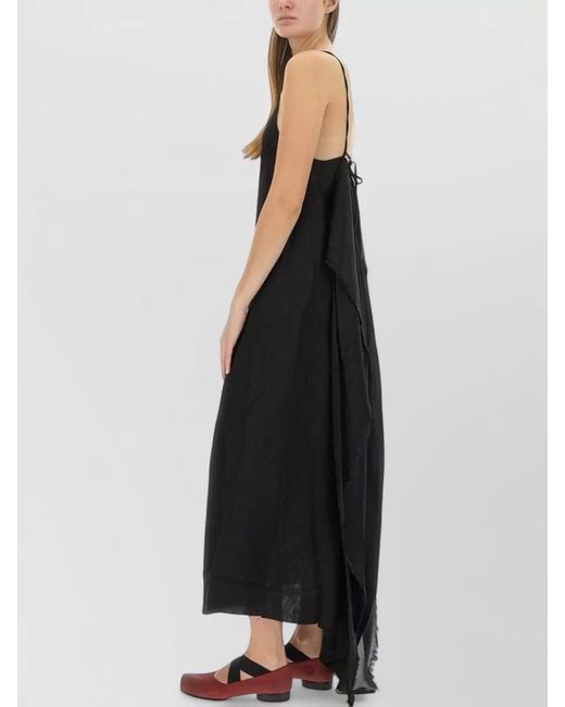 Uma Wang Black Layered Ankle Dress Open Back Straps