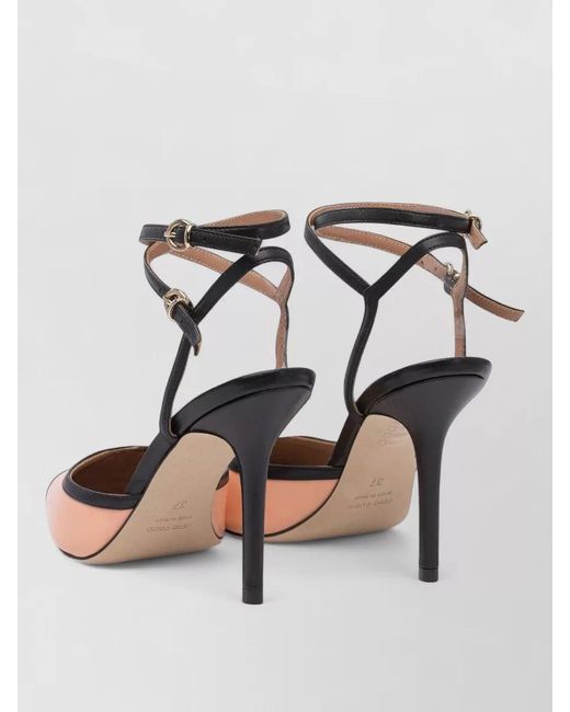 Lella Baldi Black Pointed Toe Stiletto Heel Two Tone Pumps