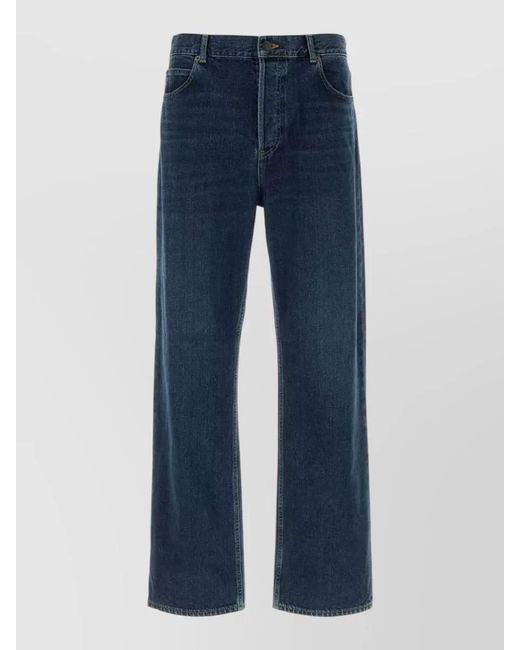 The Row Blue Siouxie Denim Jeans Straight Leg Design for men