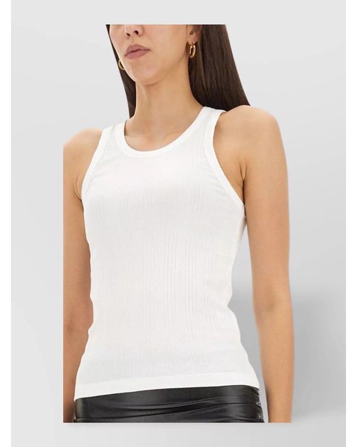 Helmut Lang White Ribbed Slim-Fit Tank Top