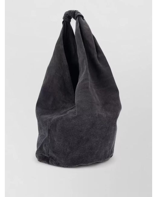 Our Legacy Blue Shoulder Bag Featuring Distinctive Knotted Handle
