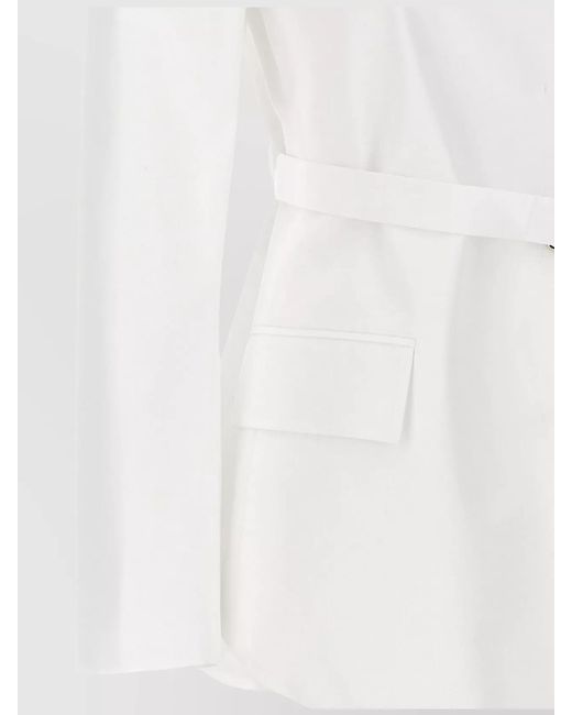 Valentino Garavani White Cotton Overcoat