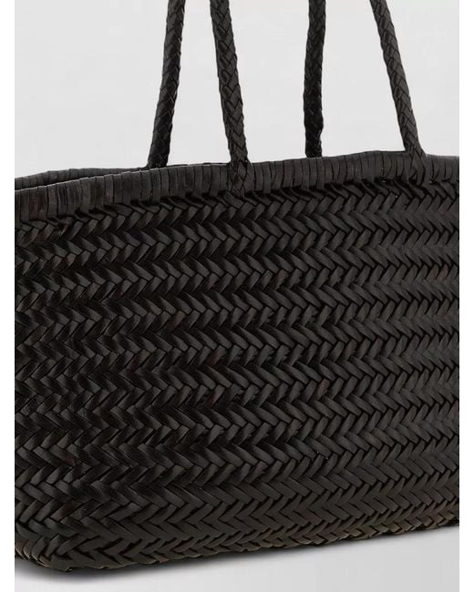 Dragon Diffusion Black Bamboo Triple Jump Big Leather Shoulder Bag