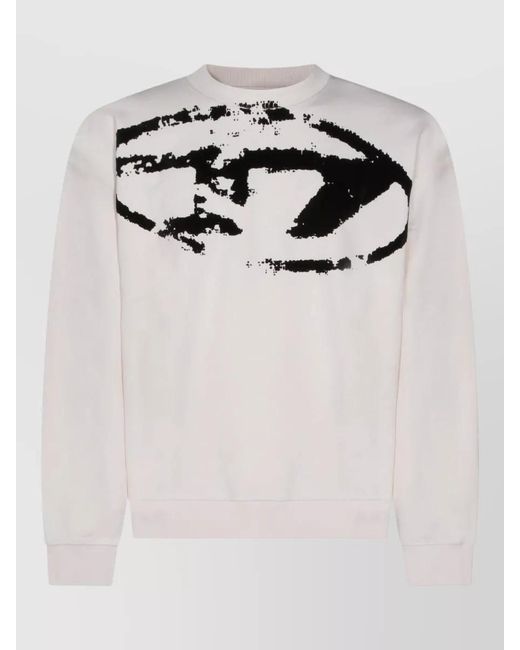DIESEL Multicolor Graphic Long Sleeve Relaxed Fit T Shirt for men