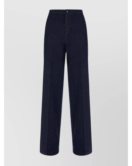 Moncler Blue Denim Wide-Leg Trousers