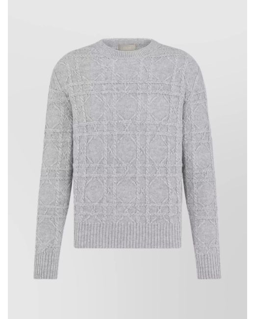 Dior Gray Knit Sweater for men