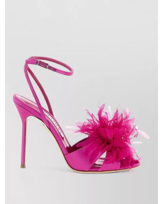 Aquazzura Pink Ankle Strap Heels