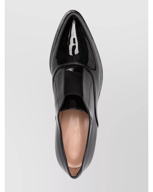 Gianvito Rossi Black Patent Leather Lace-Up Shoes