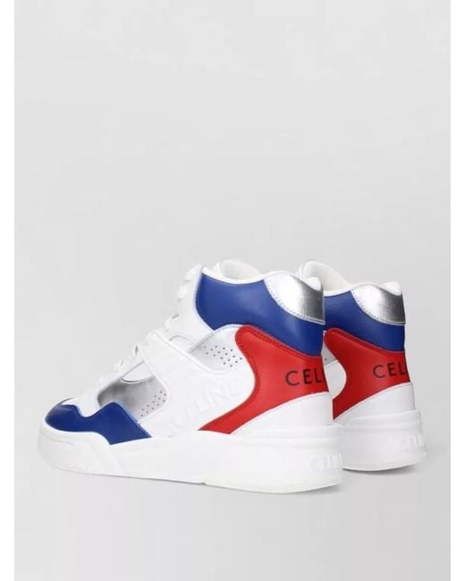 Céline Blue Leather High-Top Sneakers for men