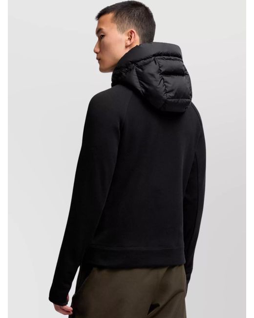 Moncler Black Padded Zip-Up Hooded Jacket for men