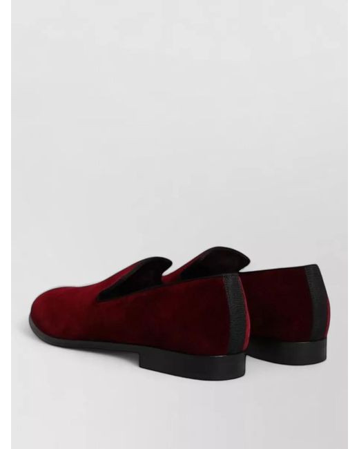 Dolce & Gabbana Red Velvet Slip-On Loafers for men