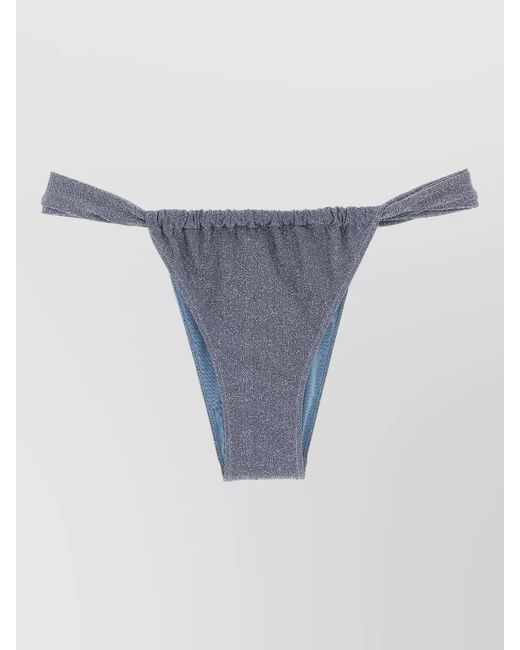 Mc2 Saint Barth Blue Noelle Bikini Bottoms Elastic Waist Side Ties