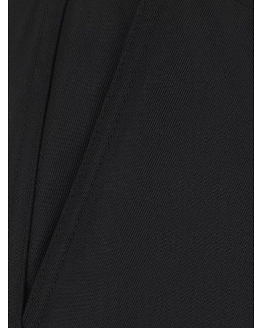 Bottega Veneta Black Silk-Blend Long Straight Skirt