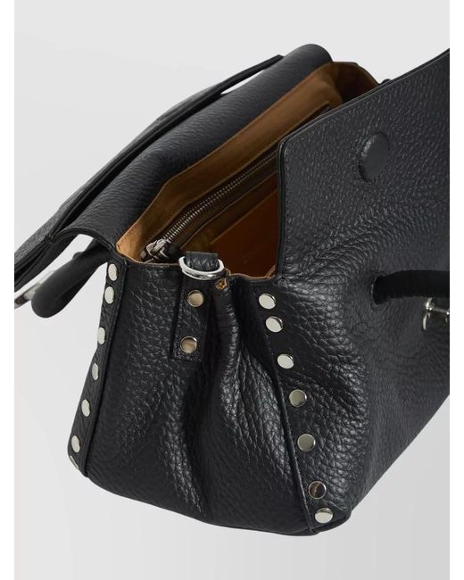 Zanellato Black Dotta S Shoulder Bag Calfskin