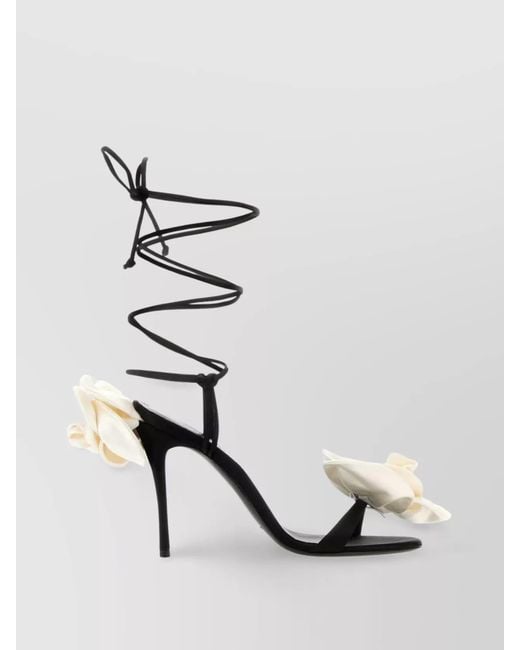 Magda Butrym White Satin Sandals