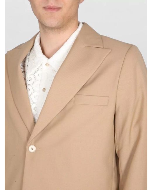 Séfr Natural Single Breasted Blazer Notch Lapel Chest Pocket for men