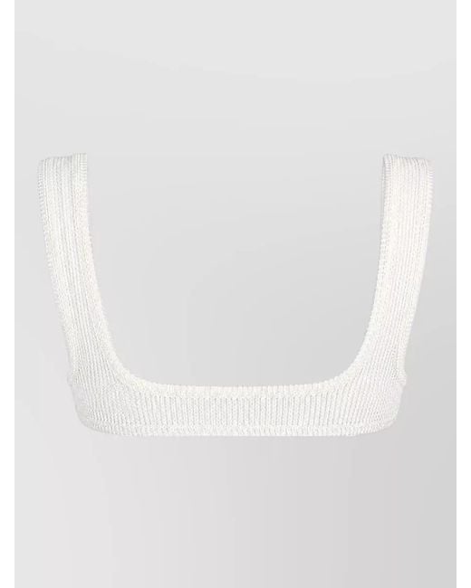 Mc2 Saint Barth White Crinkle Bikini Top