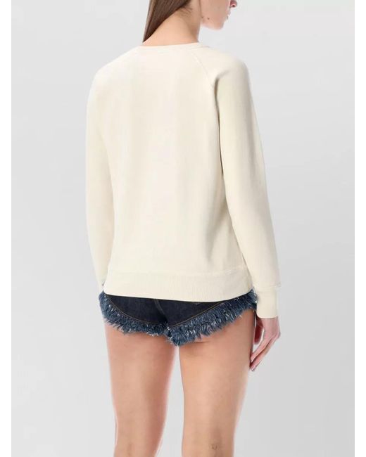 Isabel Marant White Cotton Relaxed-Fit Sweatshirt