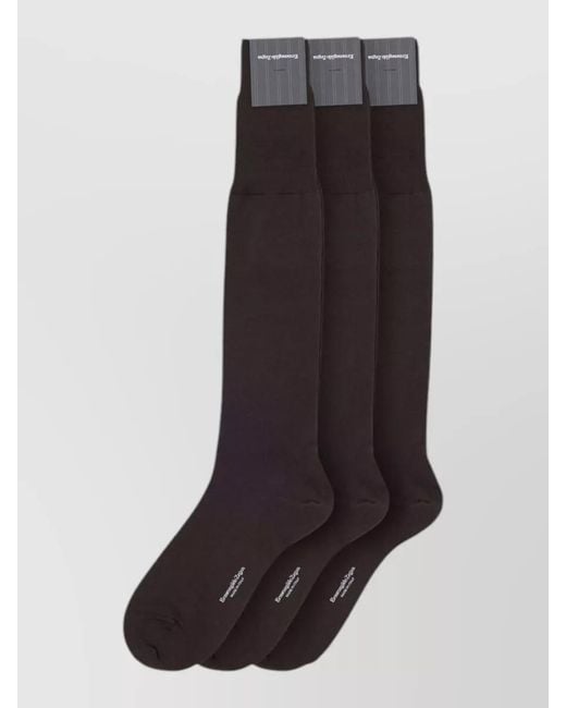 Zegna Black Wool Socks for men