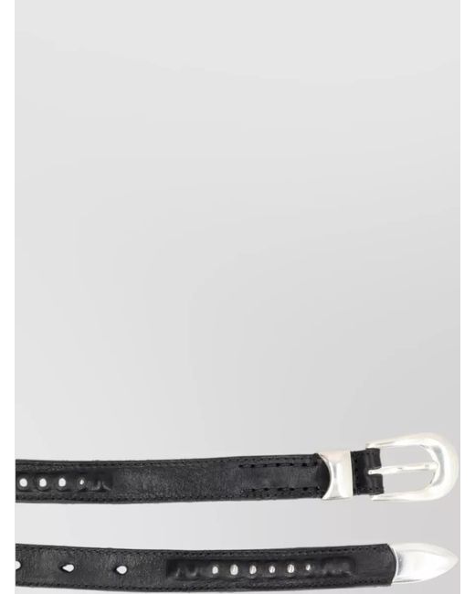 Our Legacy Gray Leather Belt for men