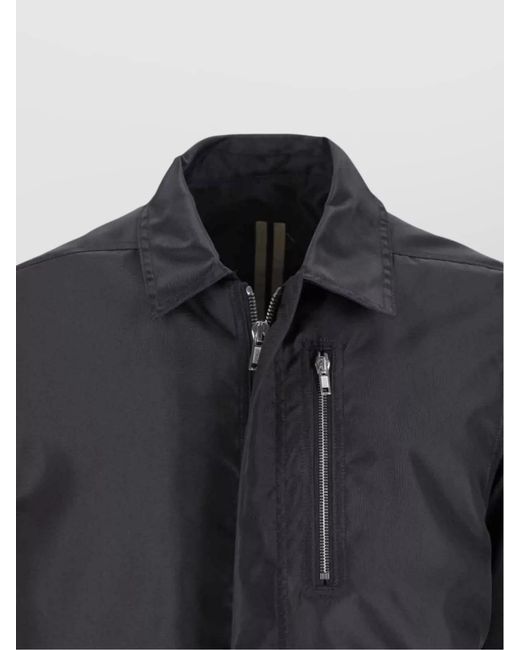 Rick Owens Black Concealed Zipfront Lightweight Jacket for men
